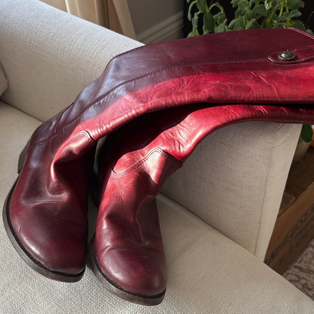 Vintage Frye Oxblood Riding Boots - Picture 2 of 6